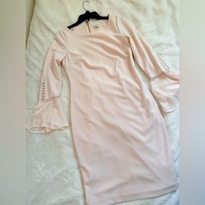 Pale pink Calvin Klein knee length dress